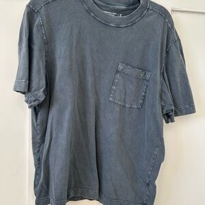 Abercrombie Washed Blue Men's Casual Shirt with pocket size medium oversized